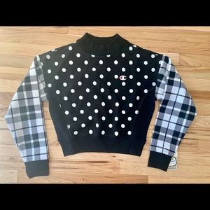 UO exclusive cropped Champion sweatshirt